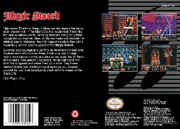 Magic Sword (USA) box cover back